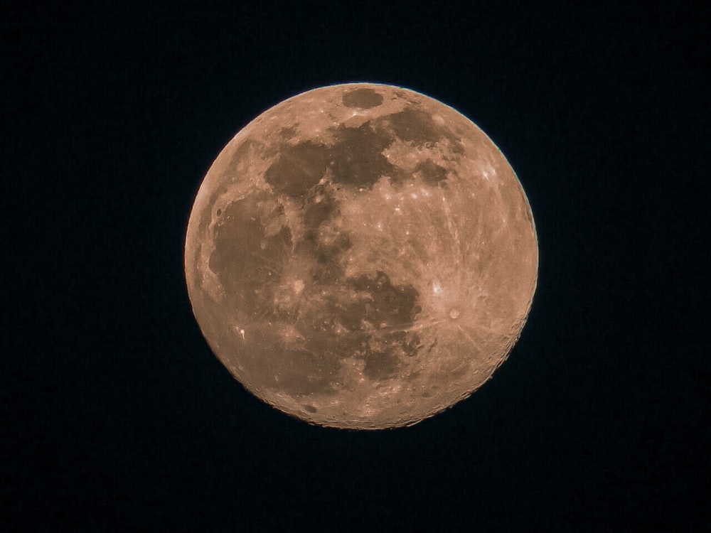 luna piena nel cielo notturno scuro