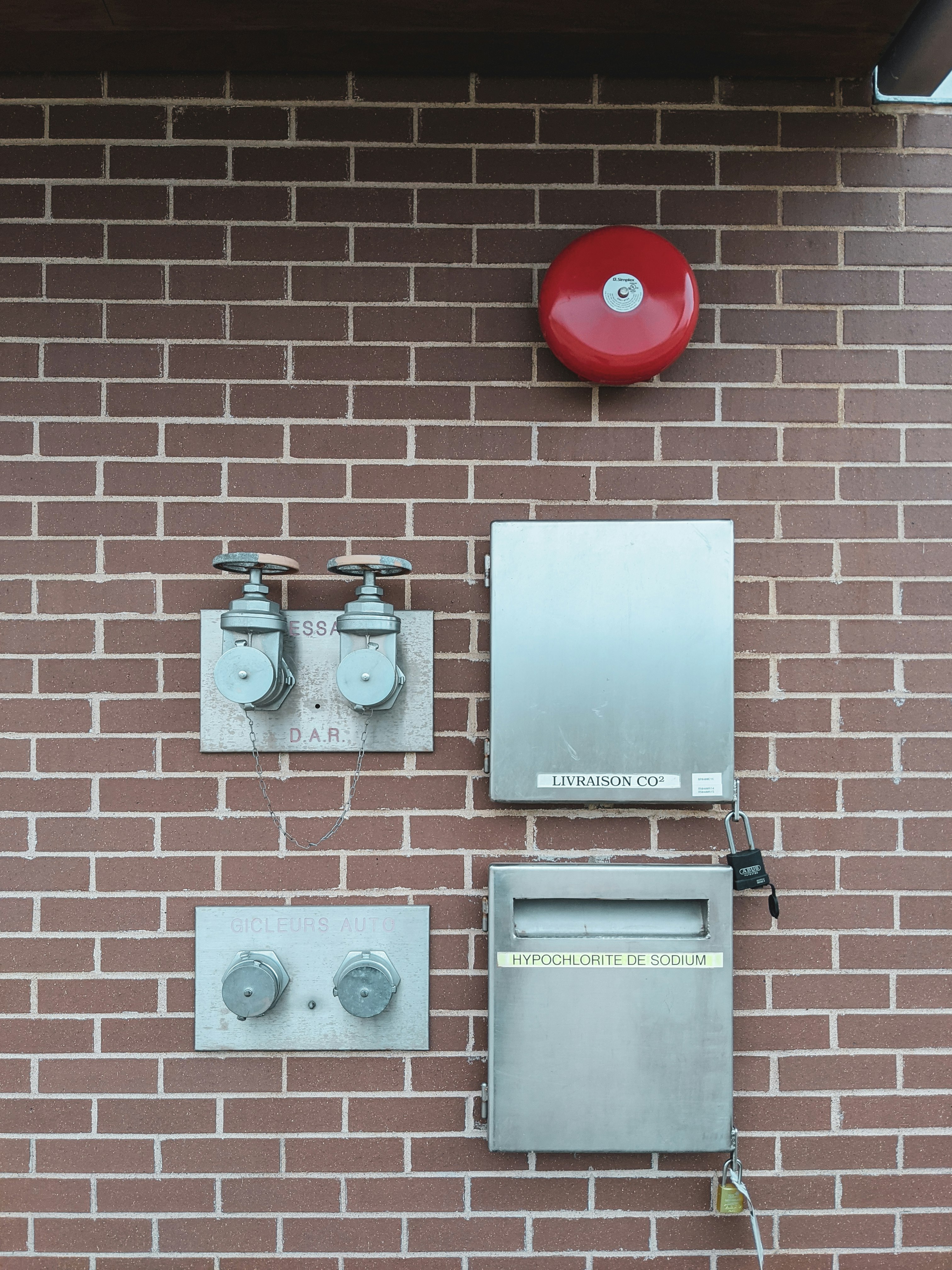 red round wall mounted device