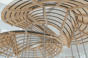brown wooden spiral stairs during daytime