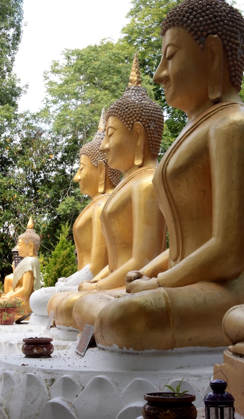 gold buddha statue during daytime