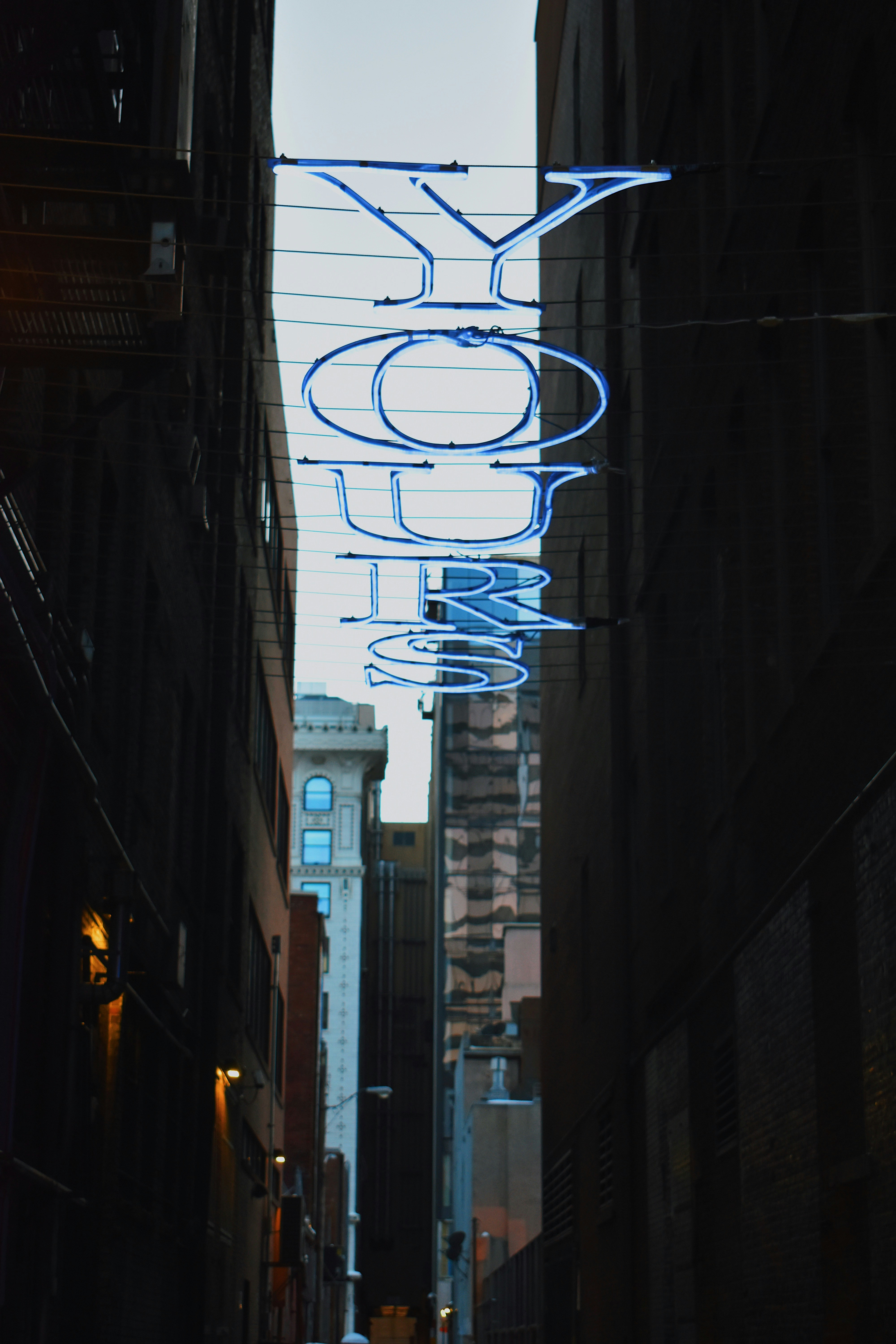 white and black street light