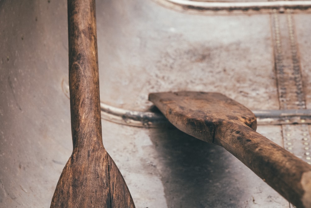 brown wooden spoon on brown wooden table