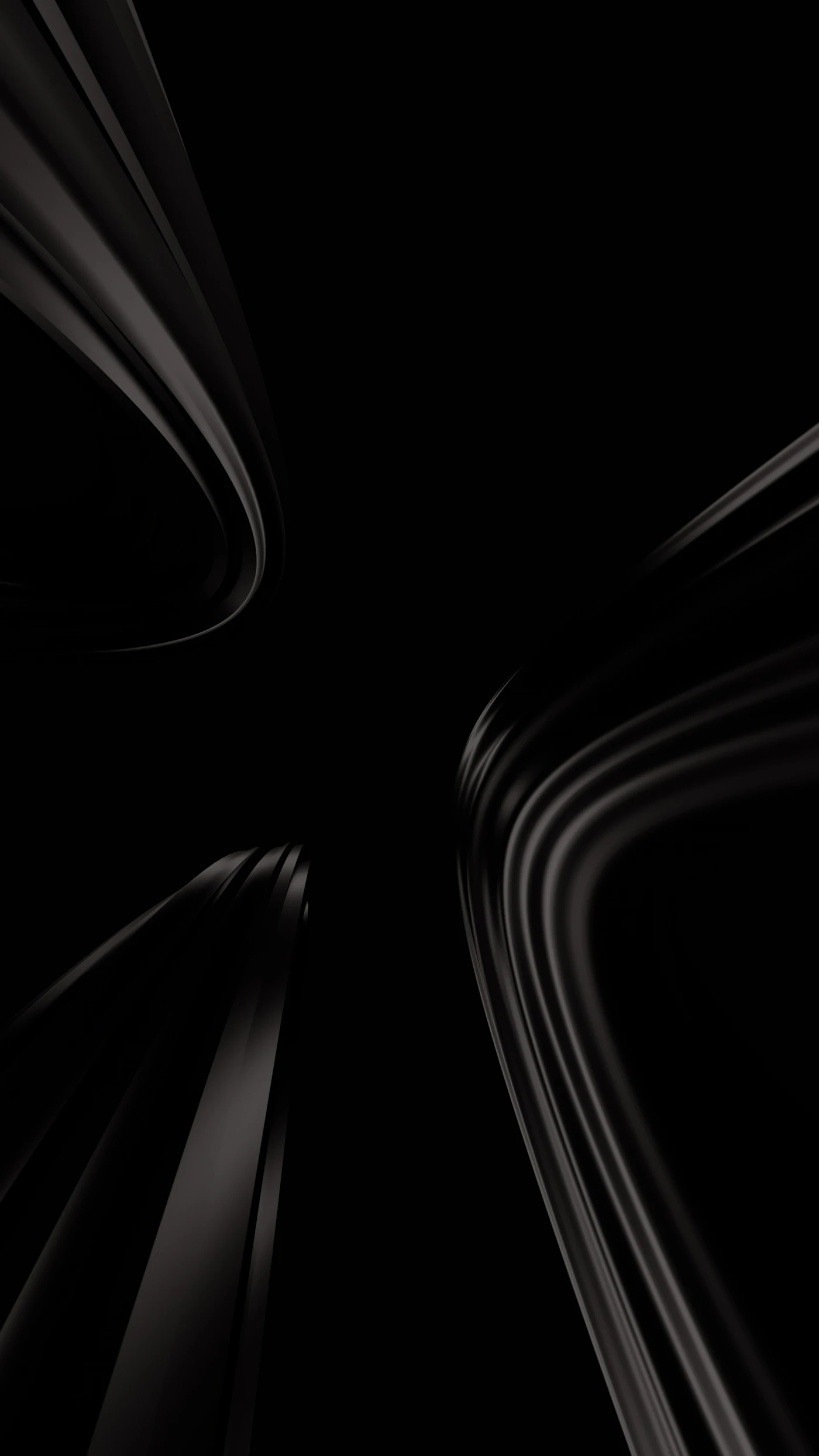 Black and white abstract studio render