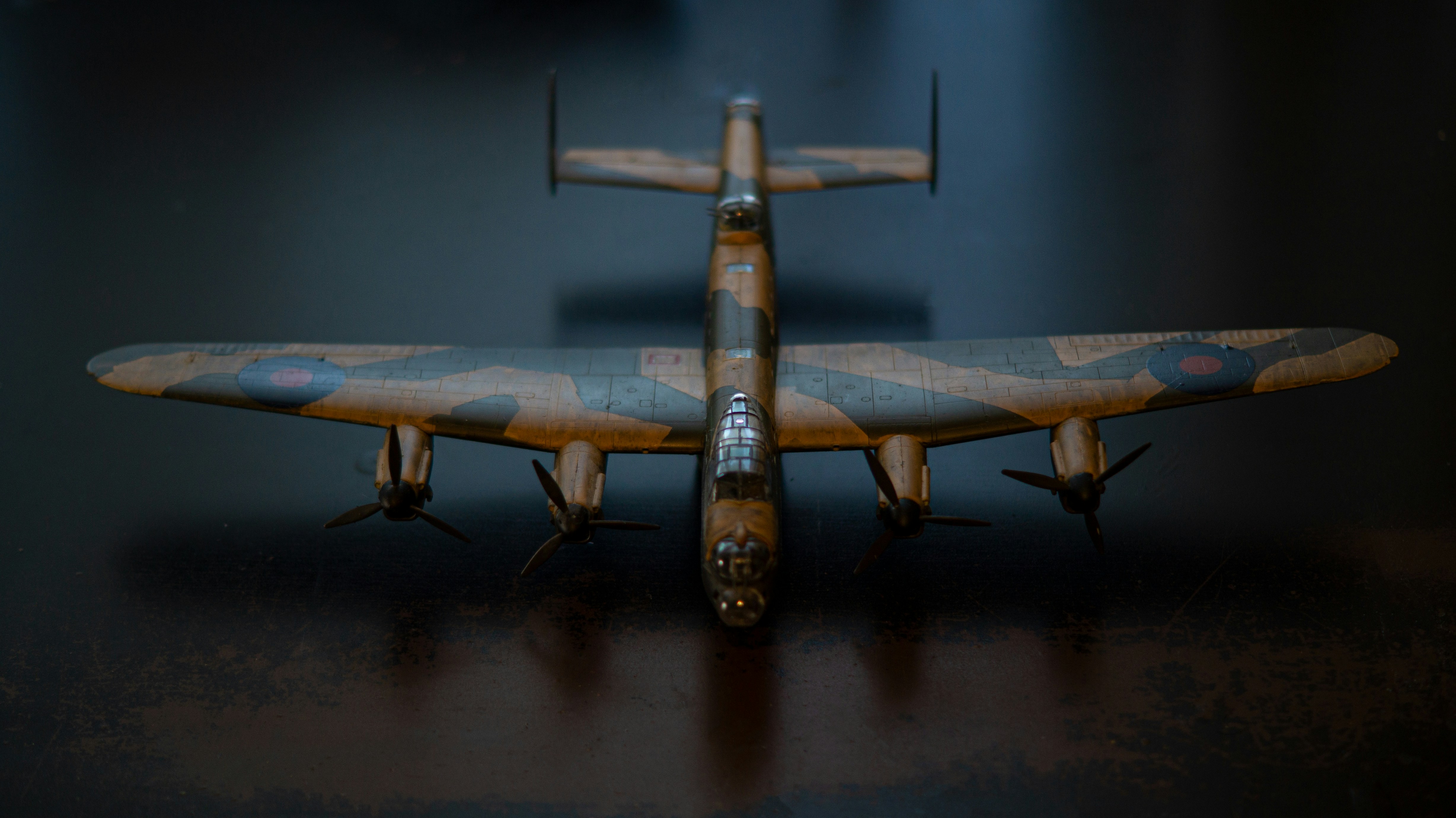 brown and black plane scale model, 