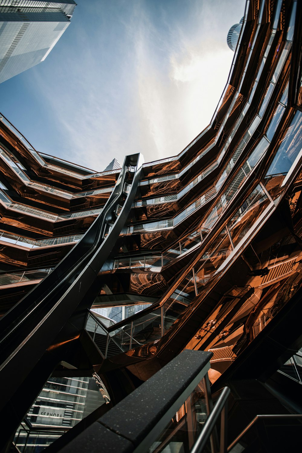 low angle photography of high rise building