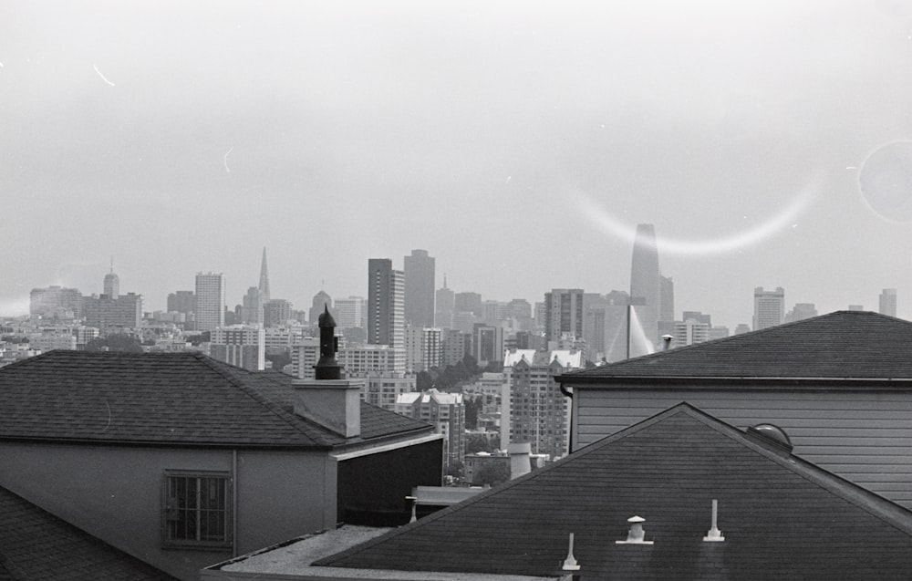 city skyline under white sky during daytime