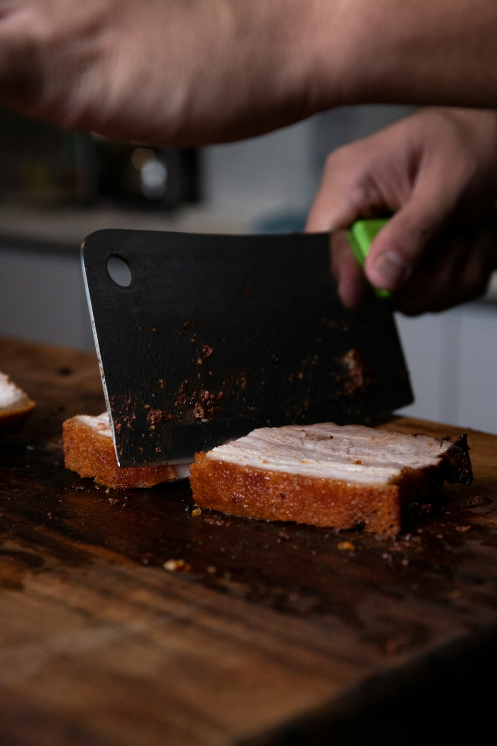 sliced bread on brown wooden chopping board