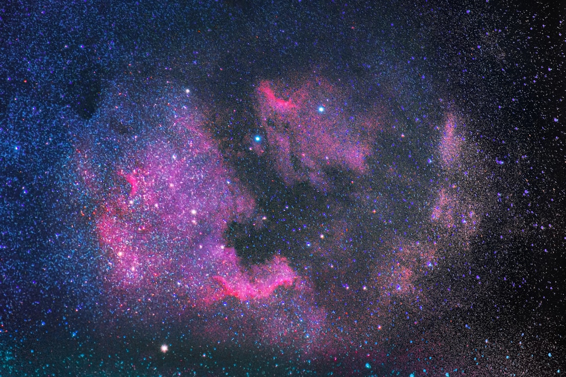 purple and black galaxy sky