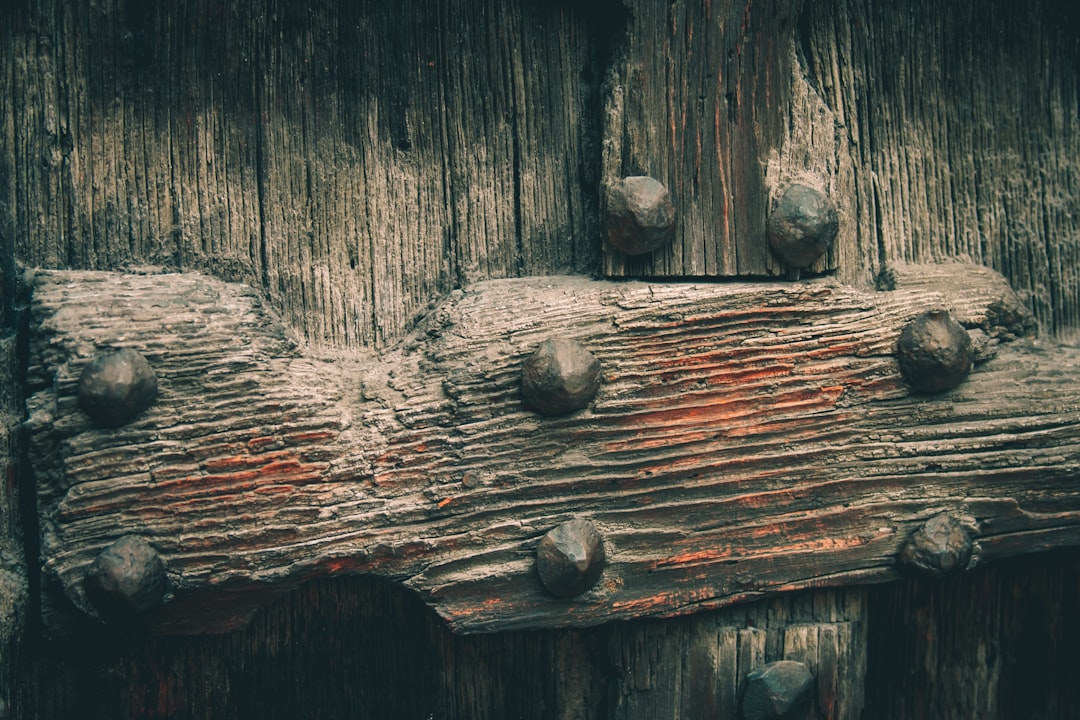 brown and red wooden surface