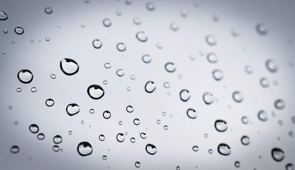 water droplets on glass panel