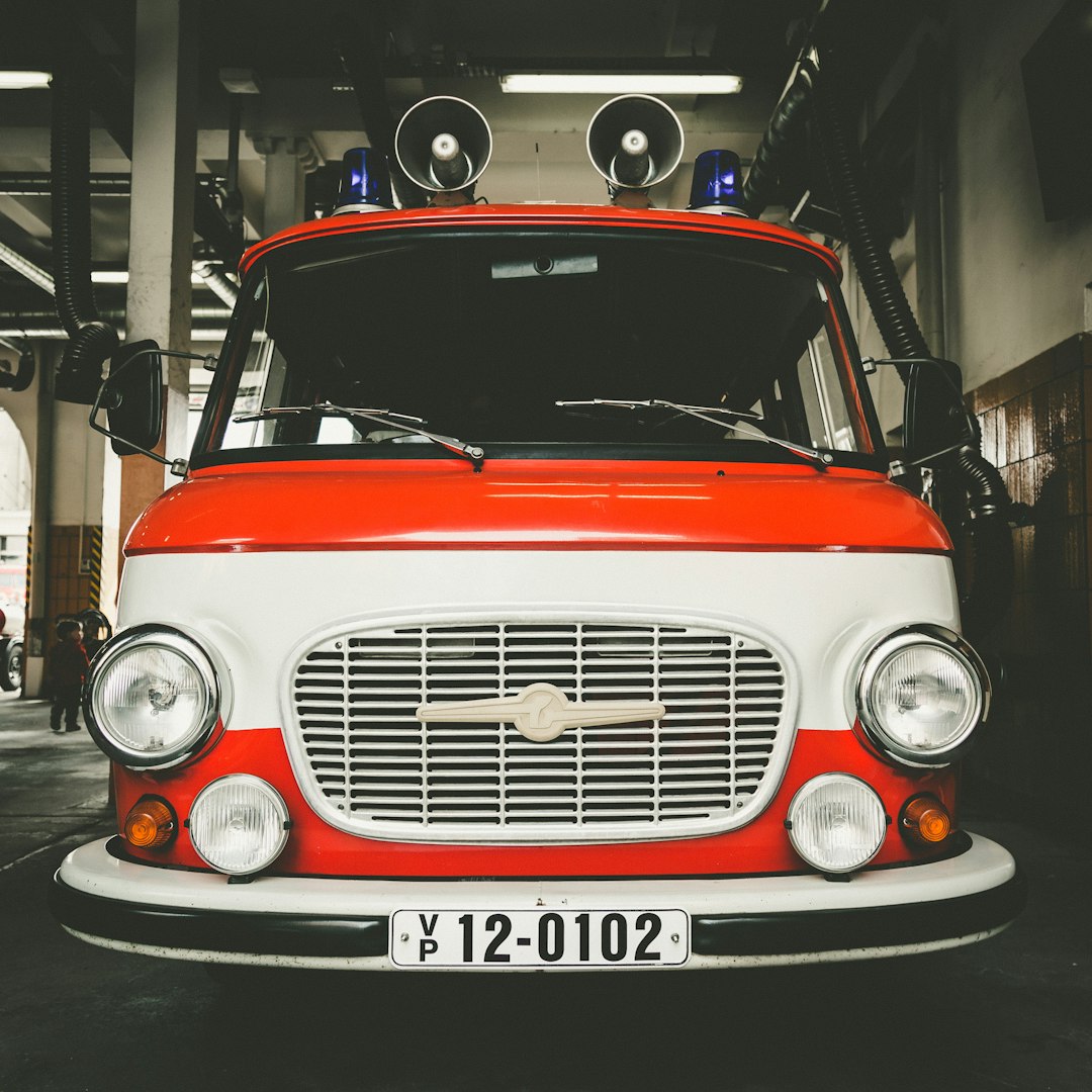 red and white volkswagen van