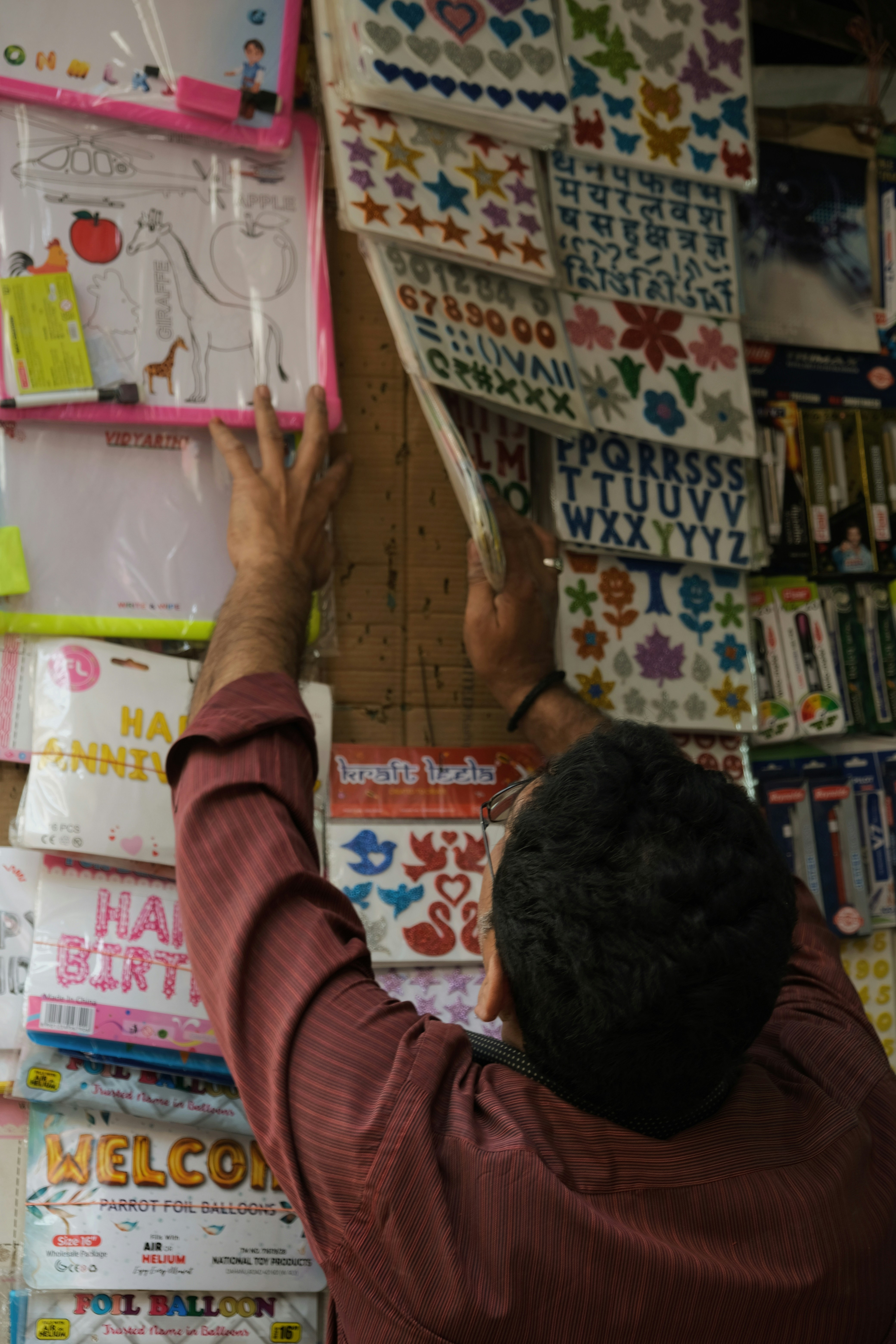 Opening shop in the morning, Delhi India