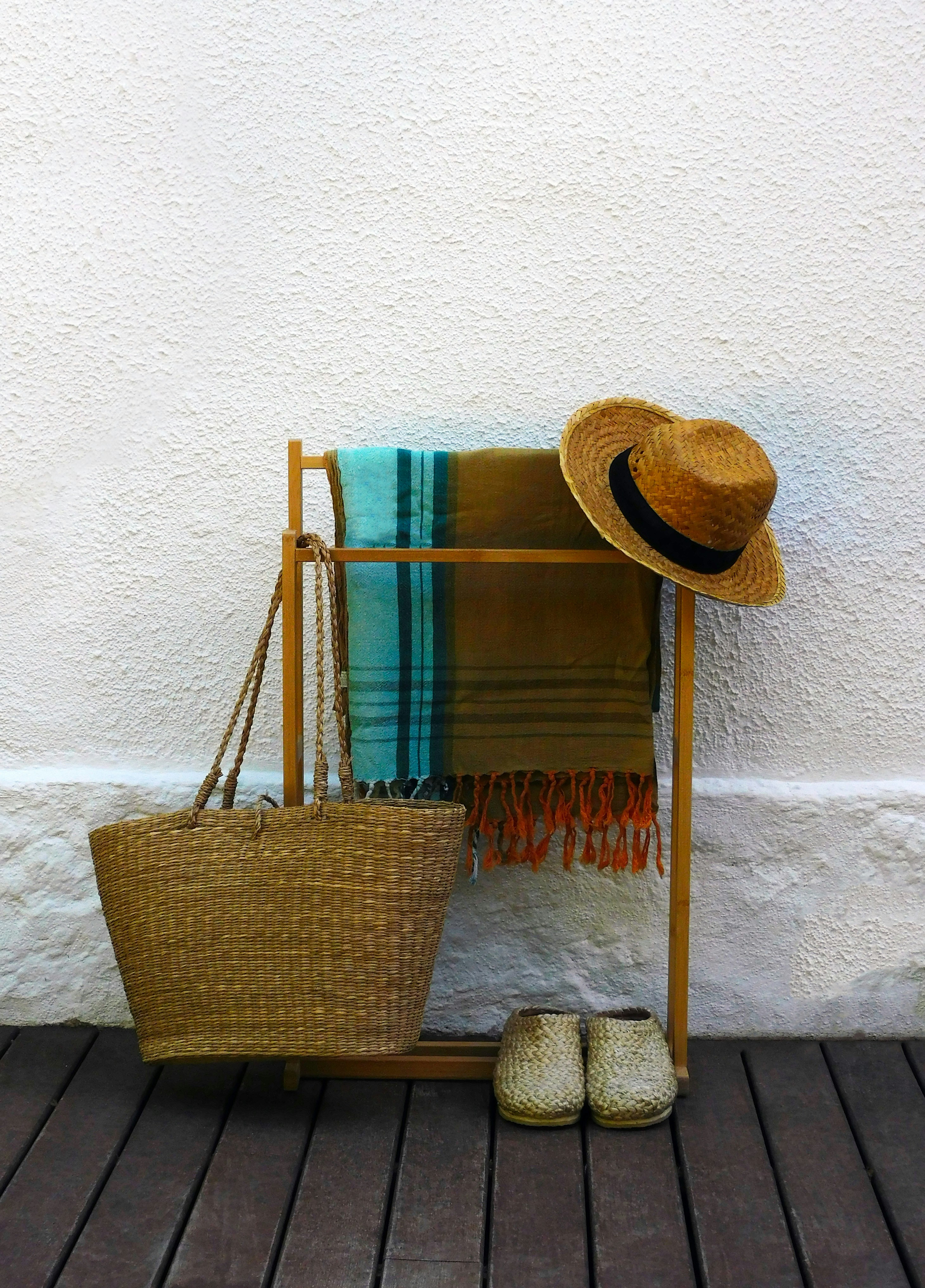 brown woven basket on white snow
