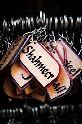 brown wooden i love you wooden ornament