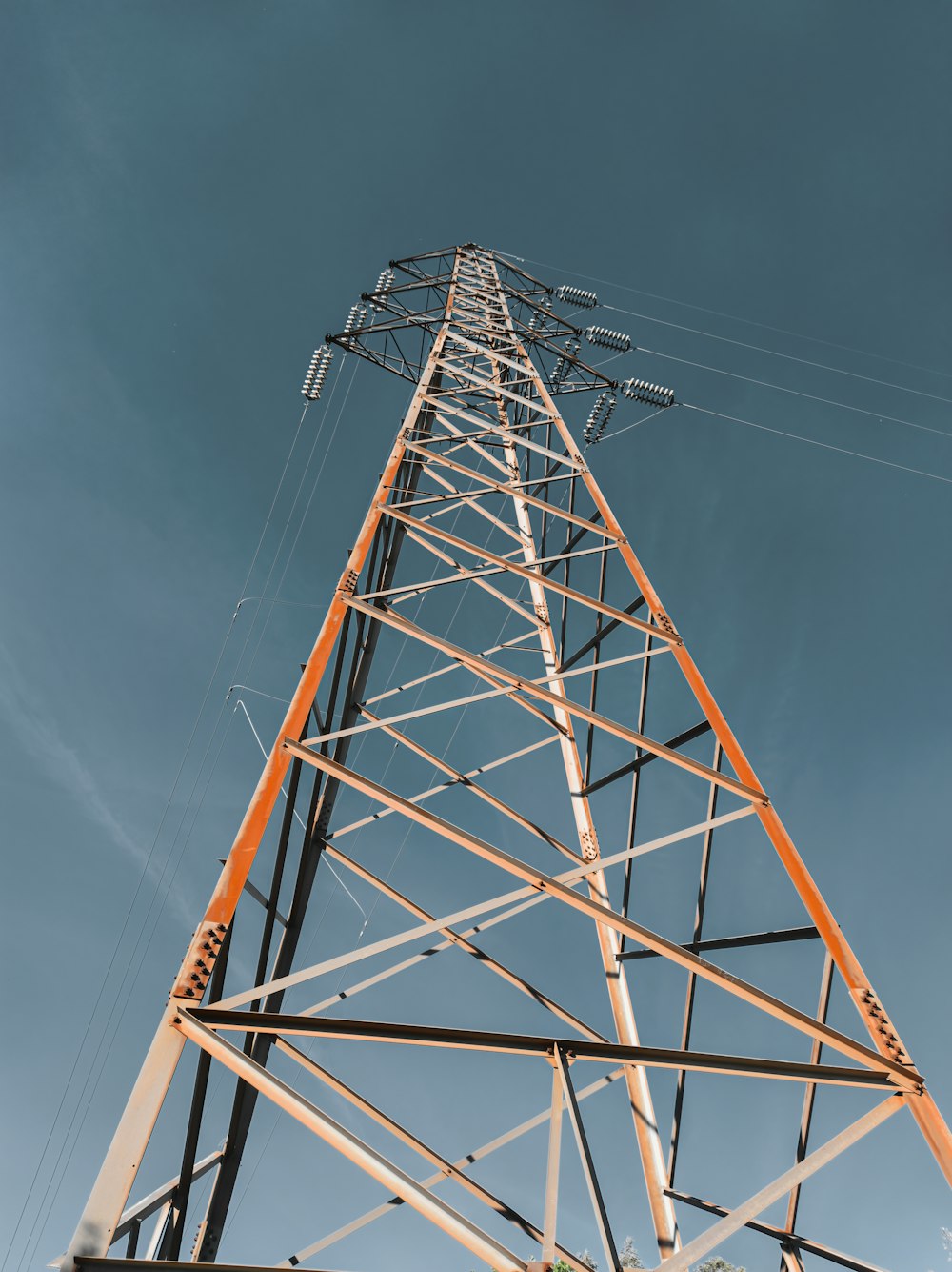 brown and white metal tower