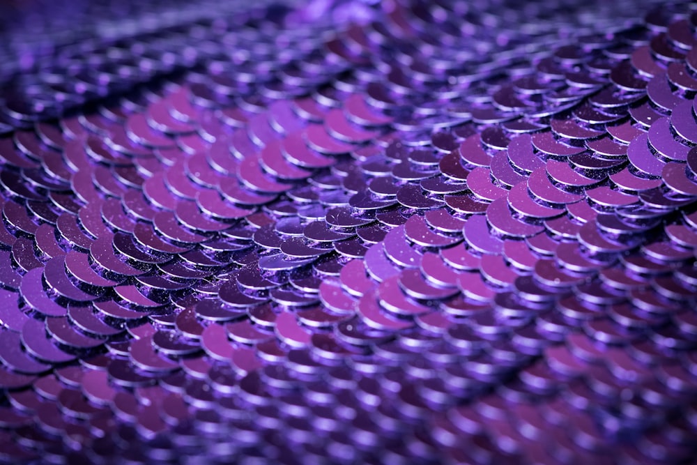 purple and black knit textile