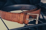 Premium Textured Tan Leather Belt for Men - Antique Buckle