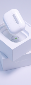 white apple airpods in box