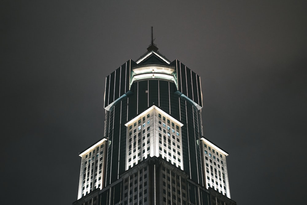 white and black concrete building