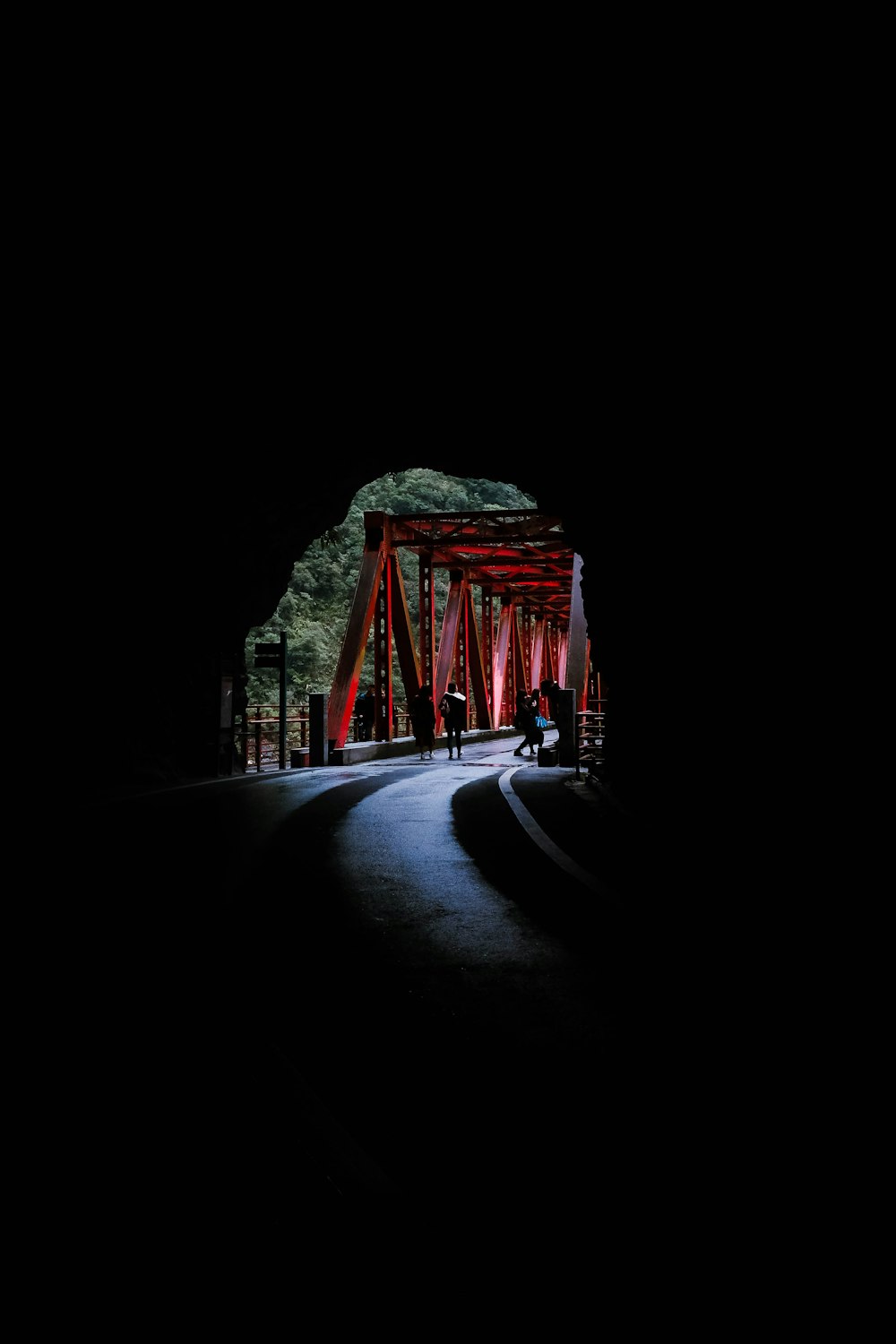 red and white tunnel during daytime