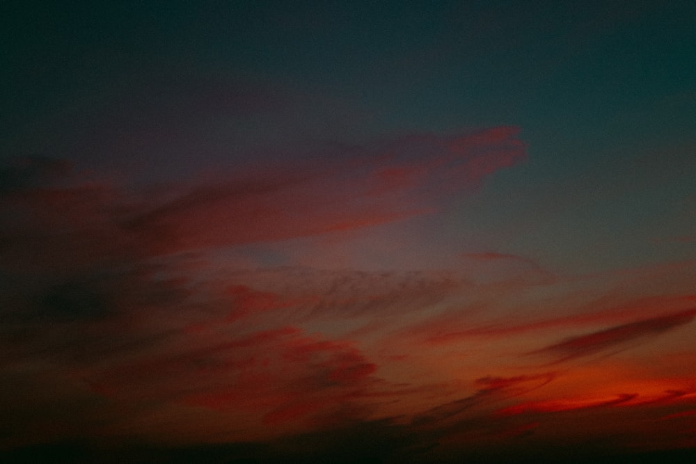 orange and blue cloudy sky