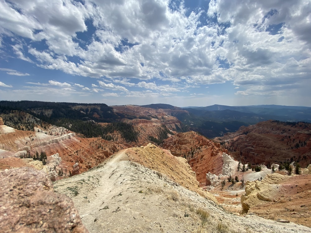 brown and green mountains under blue sky and white clouds during daytime