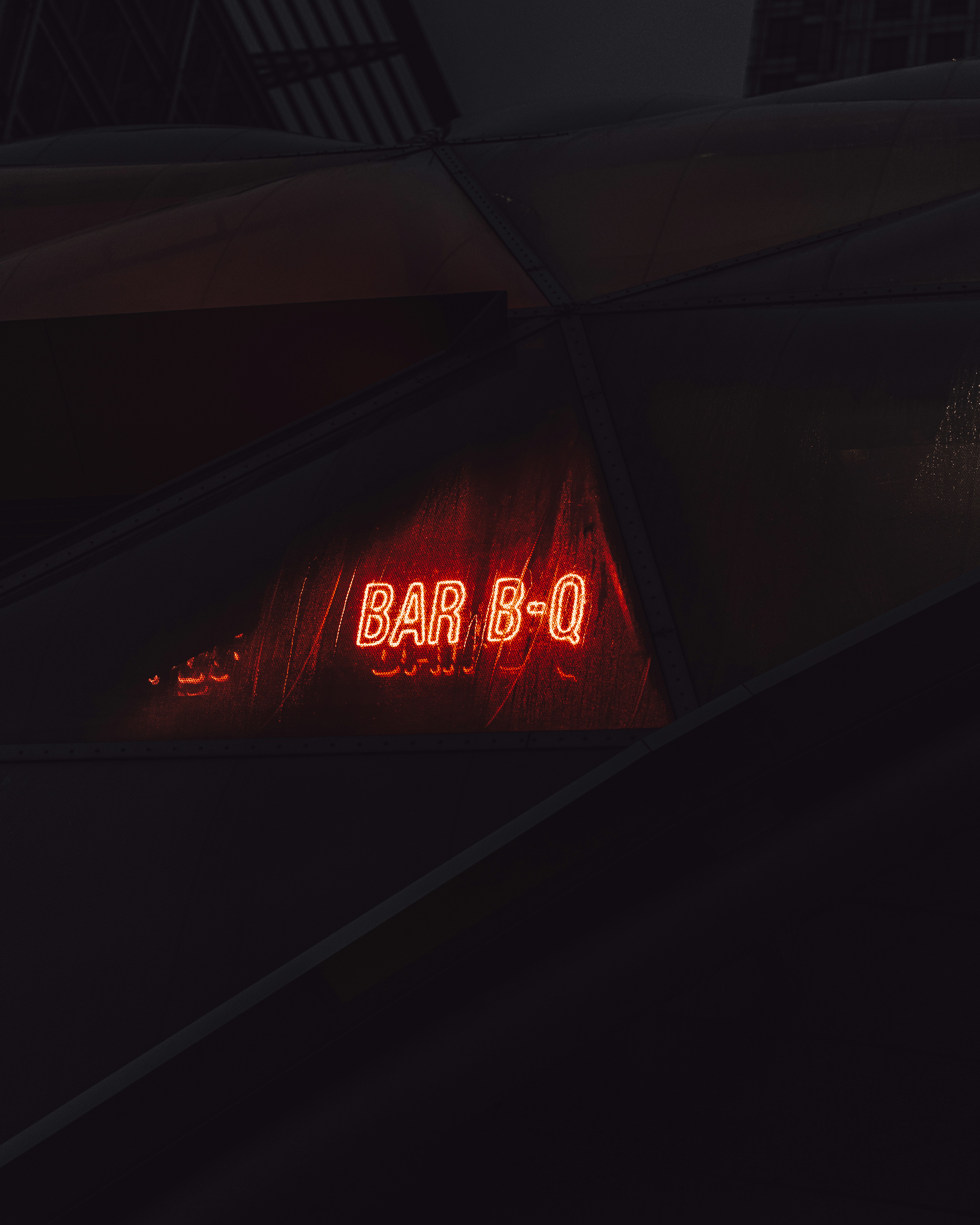 red and black open neon light signage