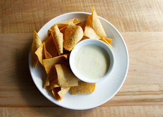 white ceramic bowl with white soup