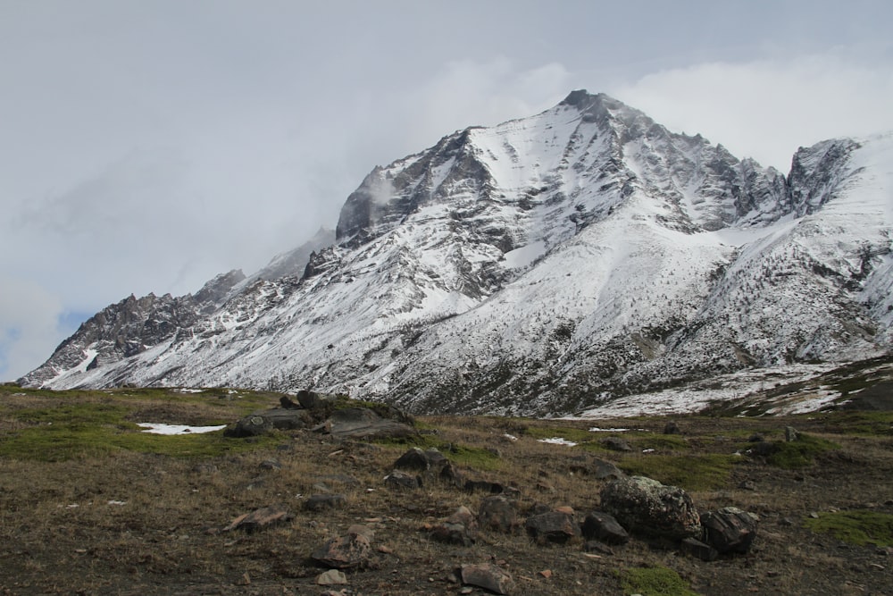 snow covered mountain during daytime