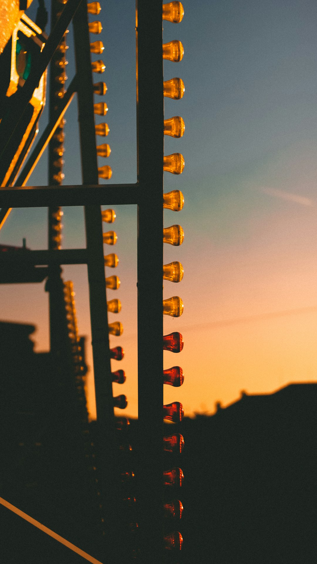 silhouette of metal bar during sunset