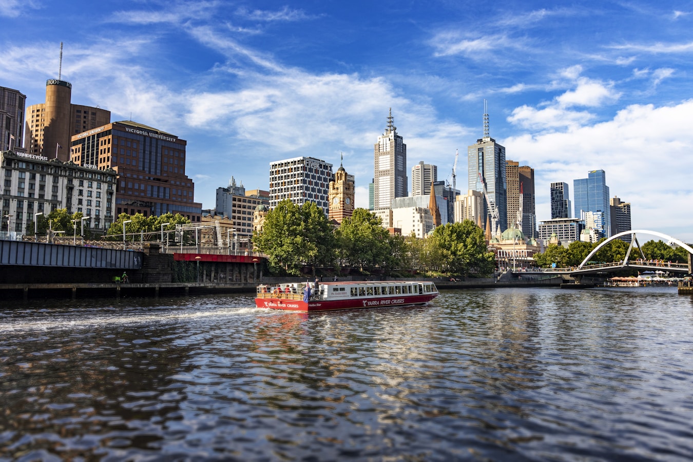 Melbourne CBD skyline from Yarra River
