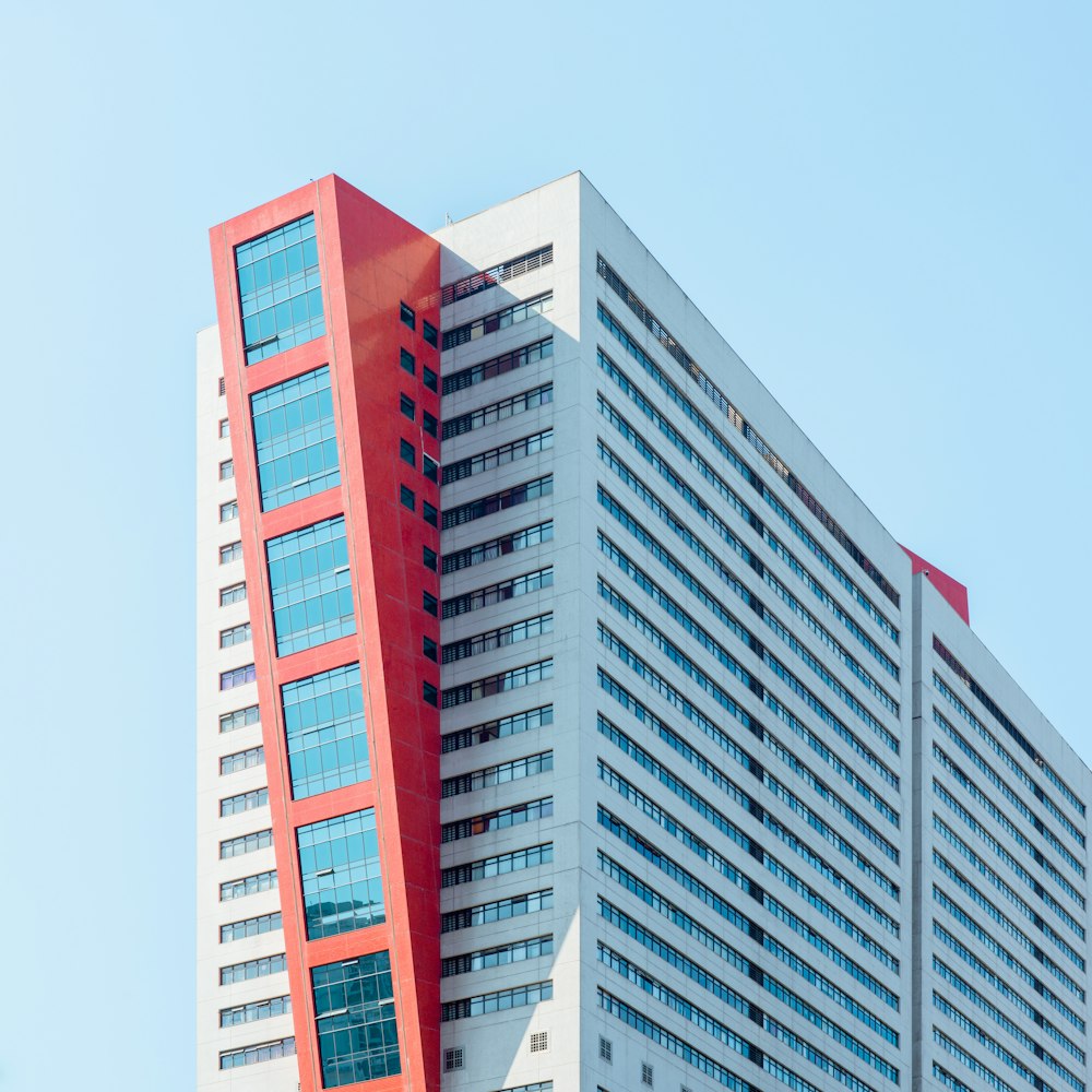 white and red concrete building