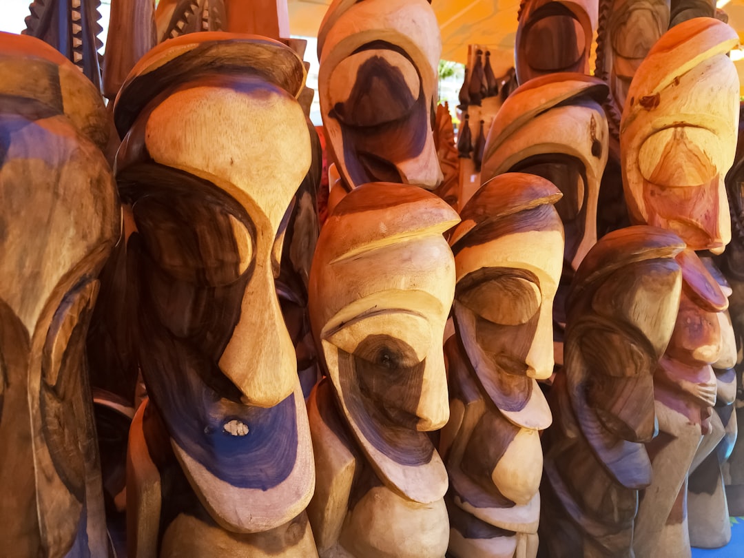 brown wooden shoes on display