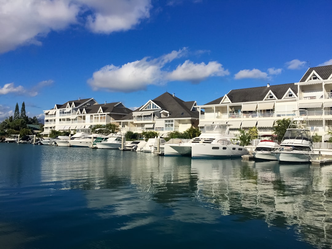 white and brown houses beside body of water under blue sky during daytime