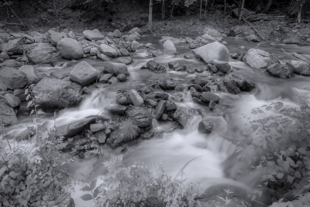 time lapse photography of river