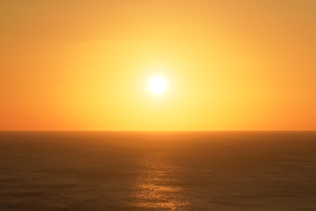 sun over the sea during sunset