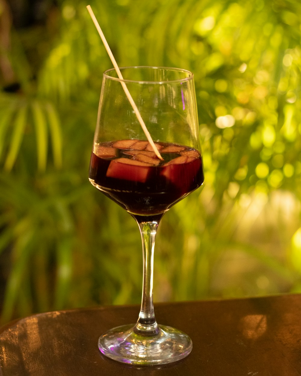 clear wine glass with red wine