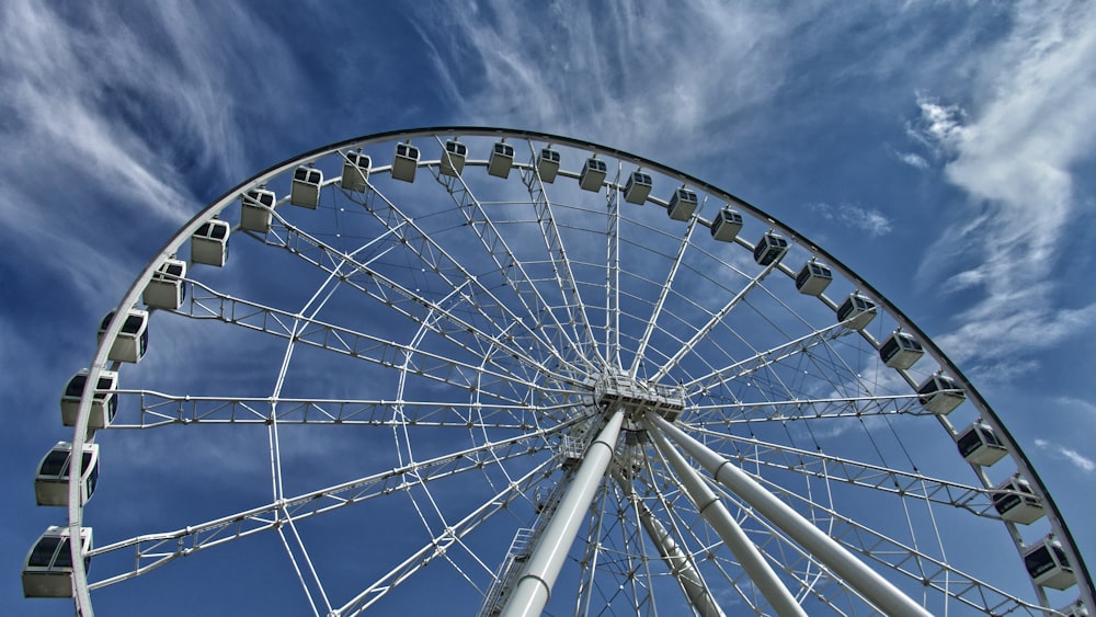 white ferris wheel under blue sky during daytime