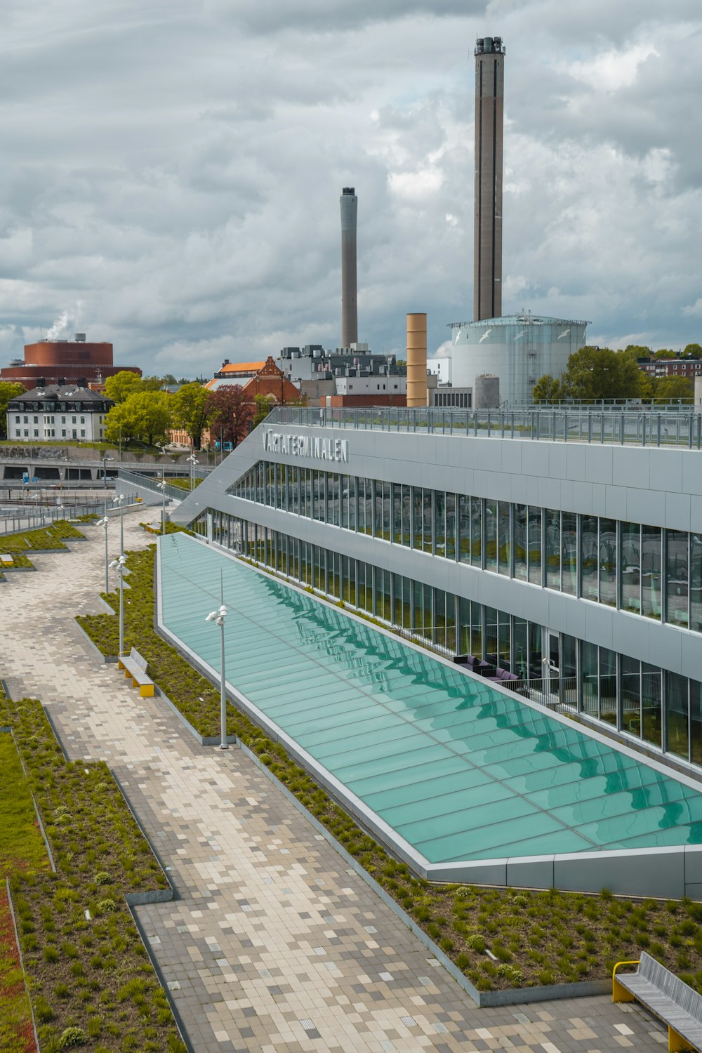 white and green building during daytime