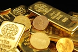 gold and silver round coins
