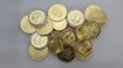 gold and silver round coins