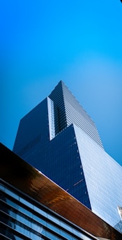 A sleek, modern office building captured in sharp detail for a real estate project.