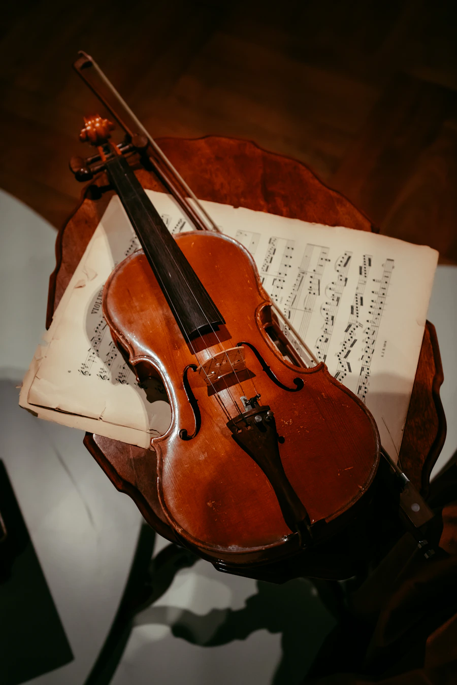 Adult violin student
