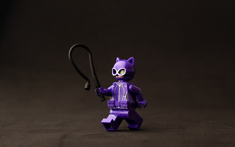 purple and black robot toy
