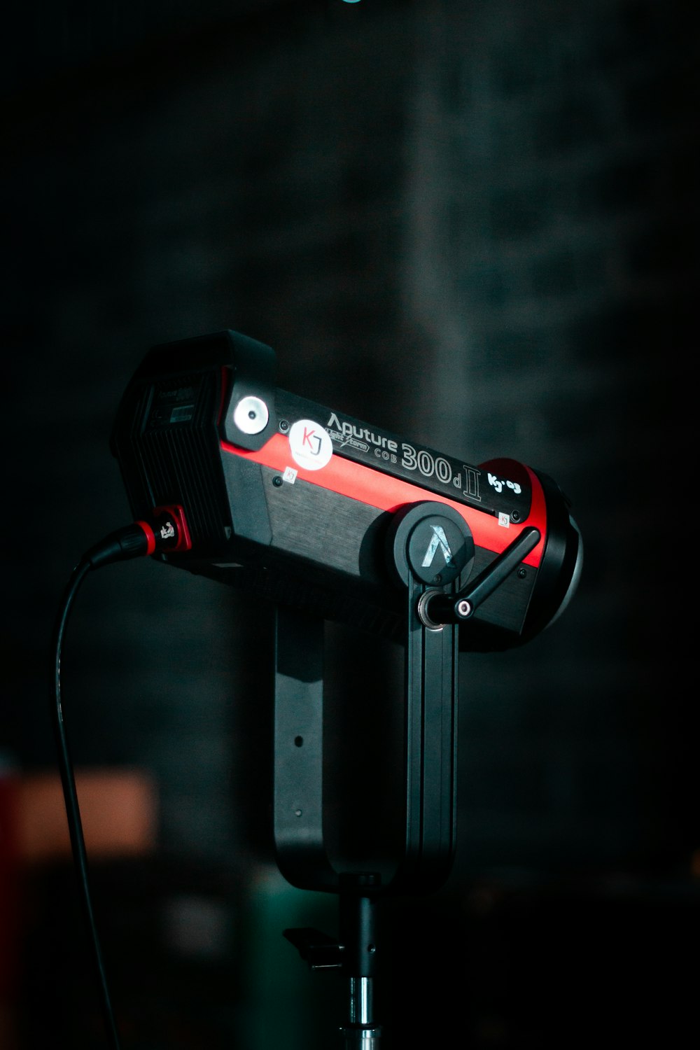red and black video camera