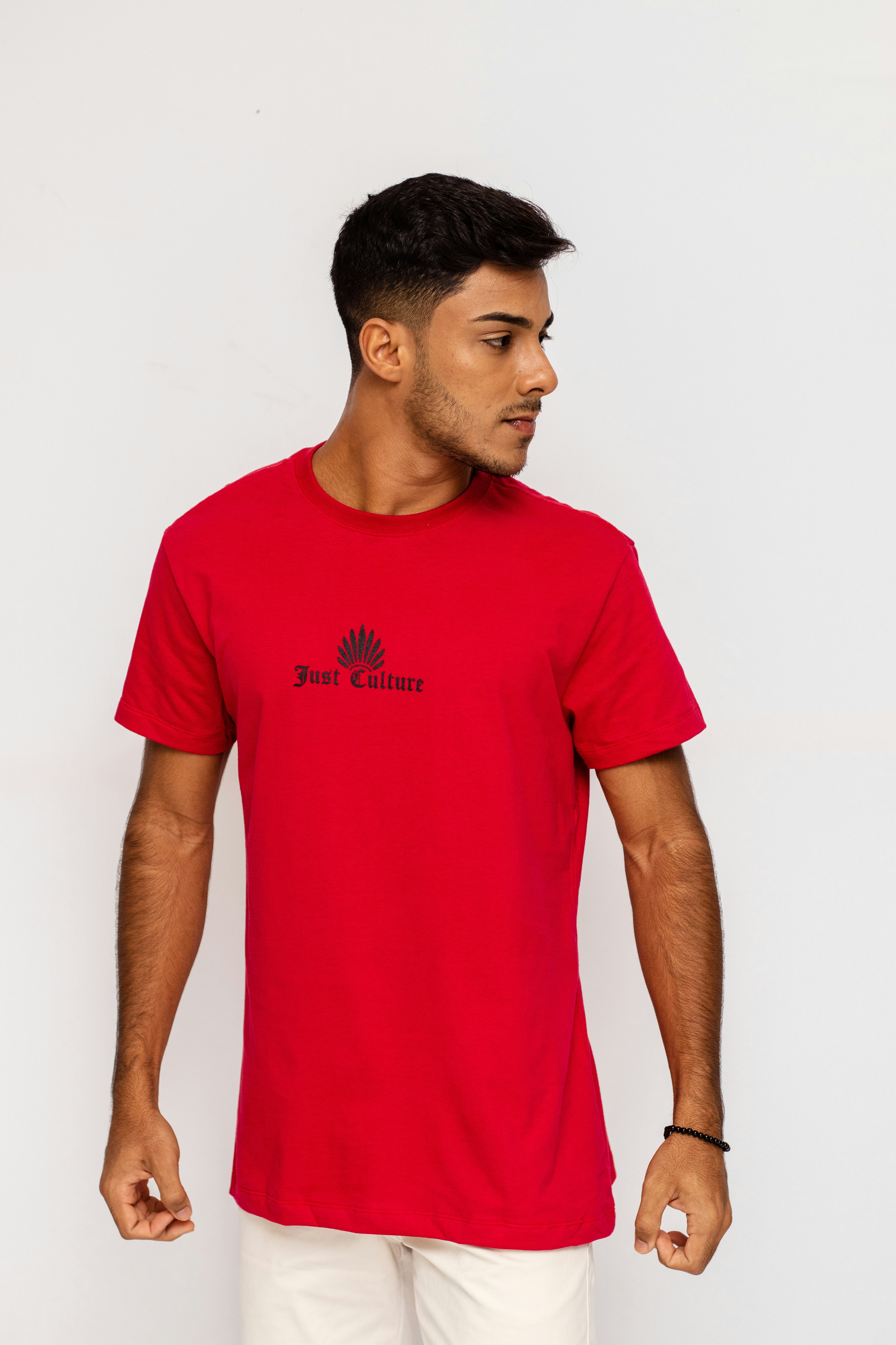 t-shirt girocollo rossa uomo