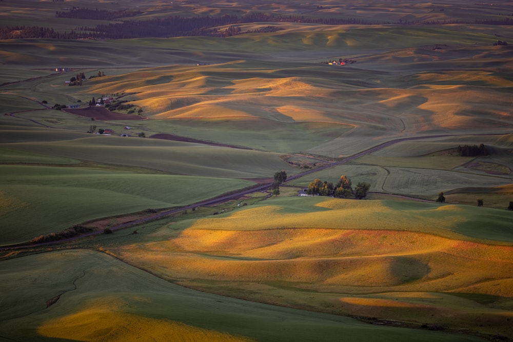 aerial view of green field during daytime