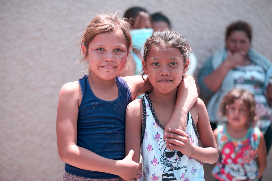 girl in blue tank top smiling, Tijuana