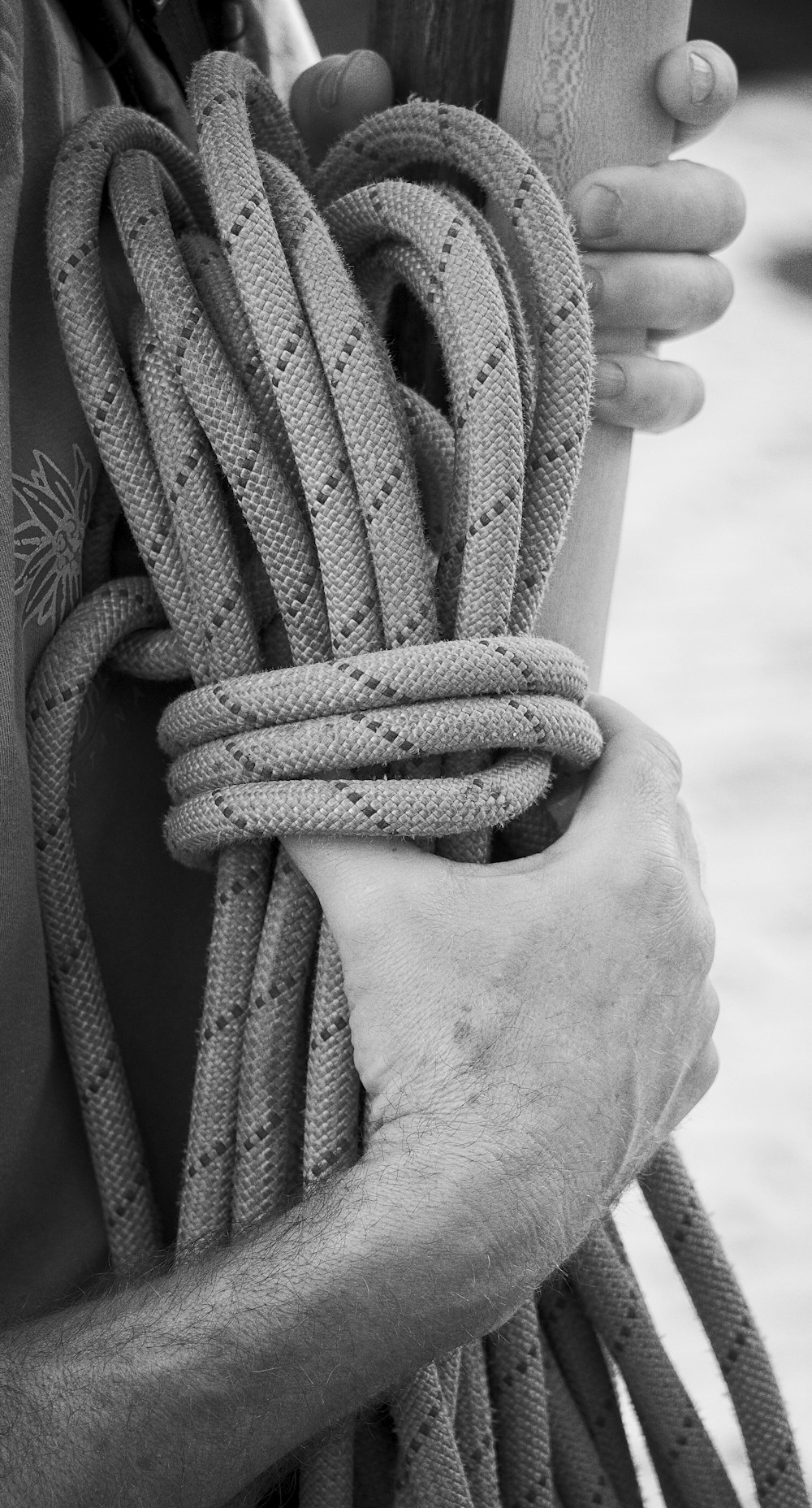 gray scale photo of rope