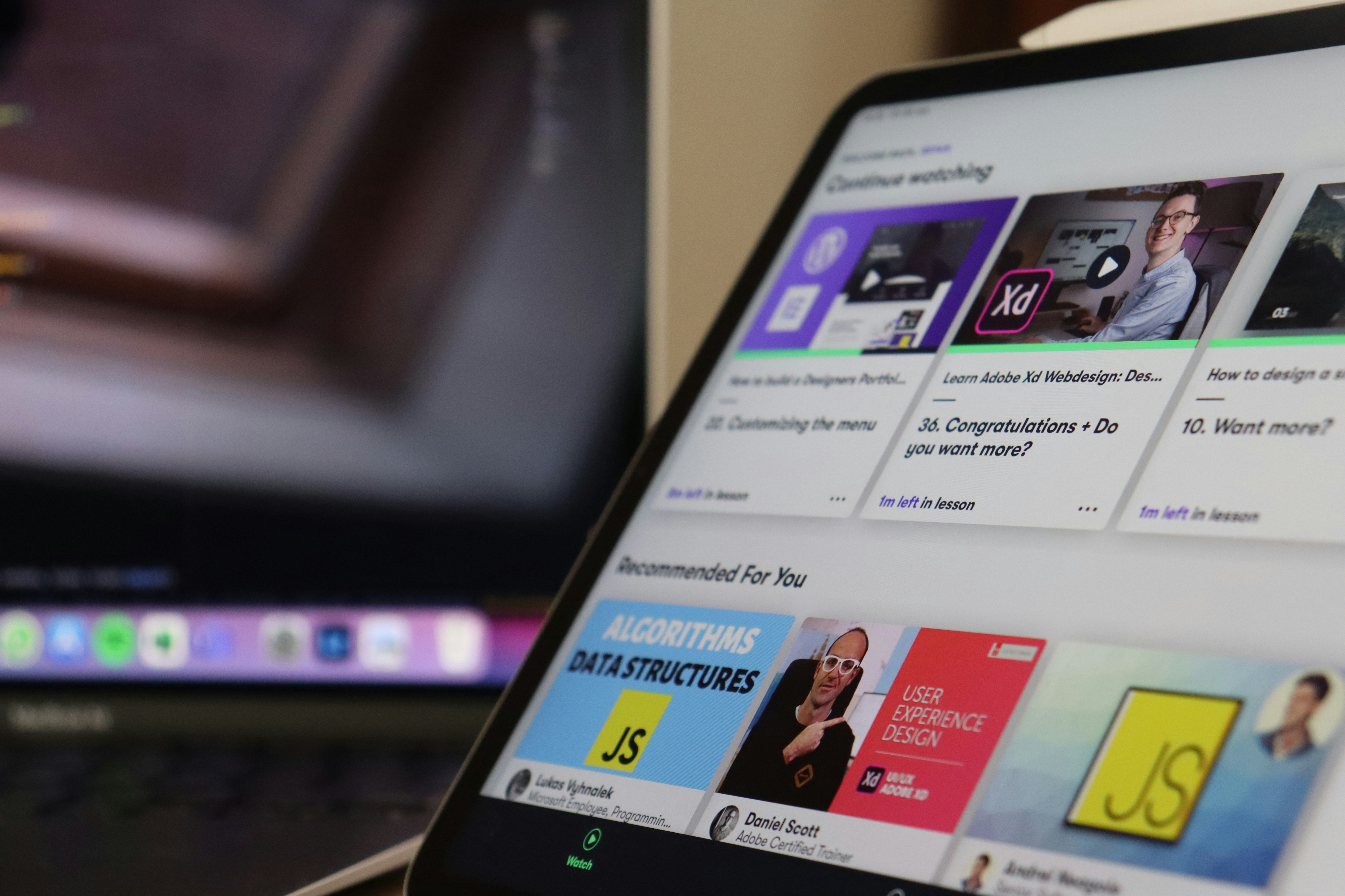 Black tablet displaying YouTube